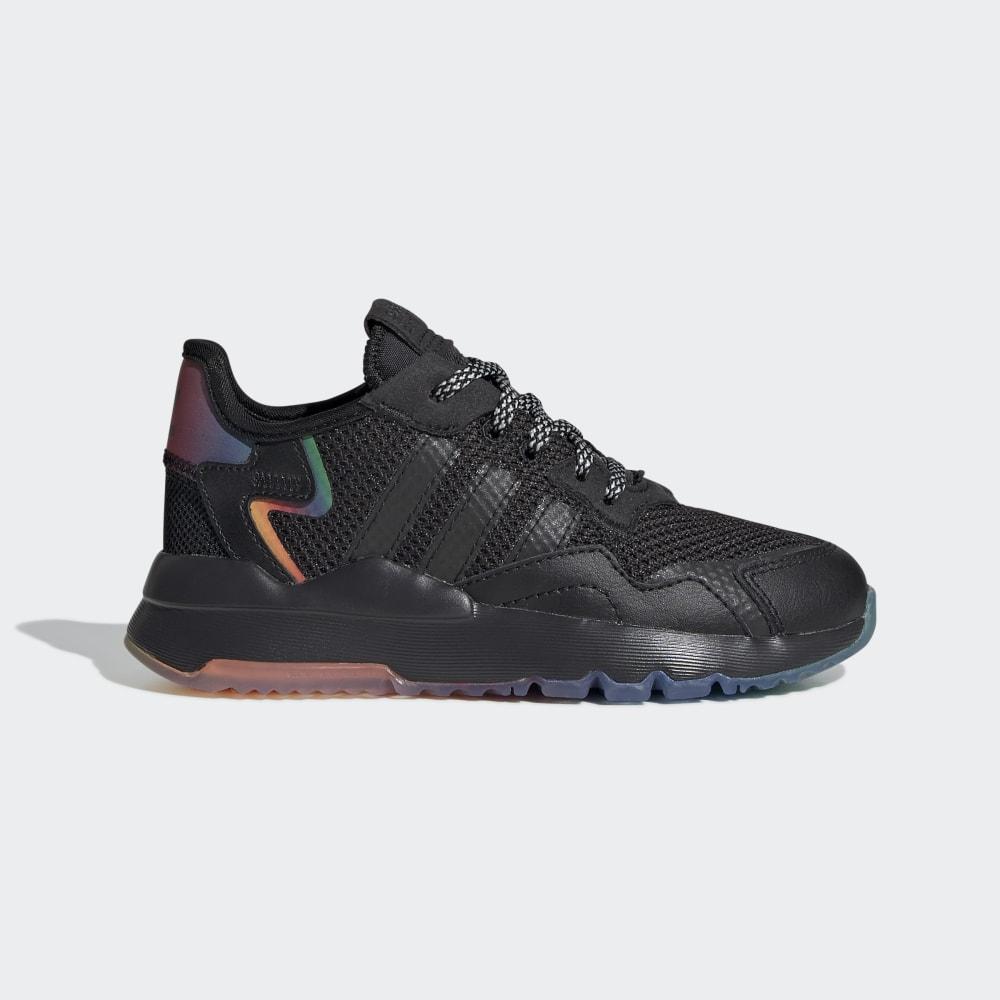 Originals Adidas Nite Jogger Barbati Romania - Negrii/Albi FV4547